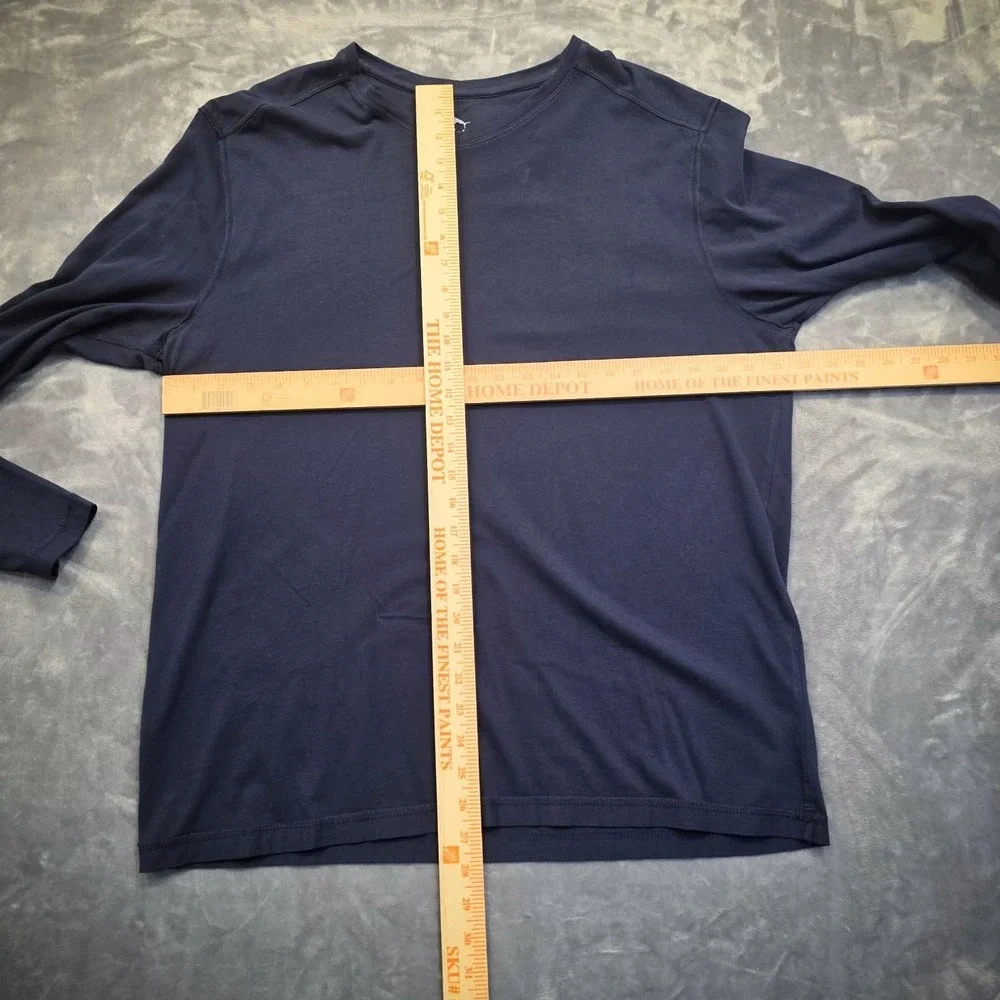 Tommy Bahama Men's Long Sleeve T-Shirt Size L Navy Dry Fit Workout - Picture 8 of 9